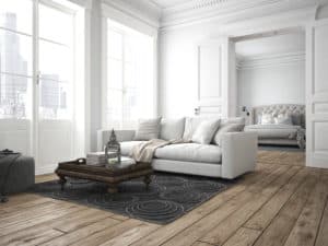 sofa of tissue in a modern living room
